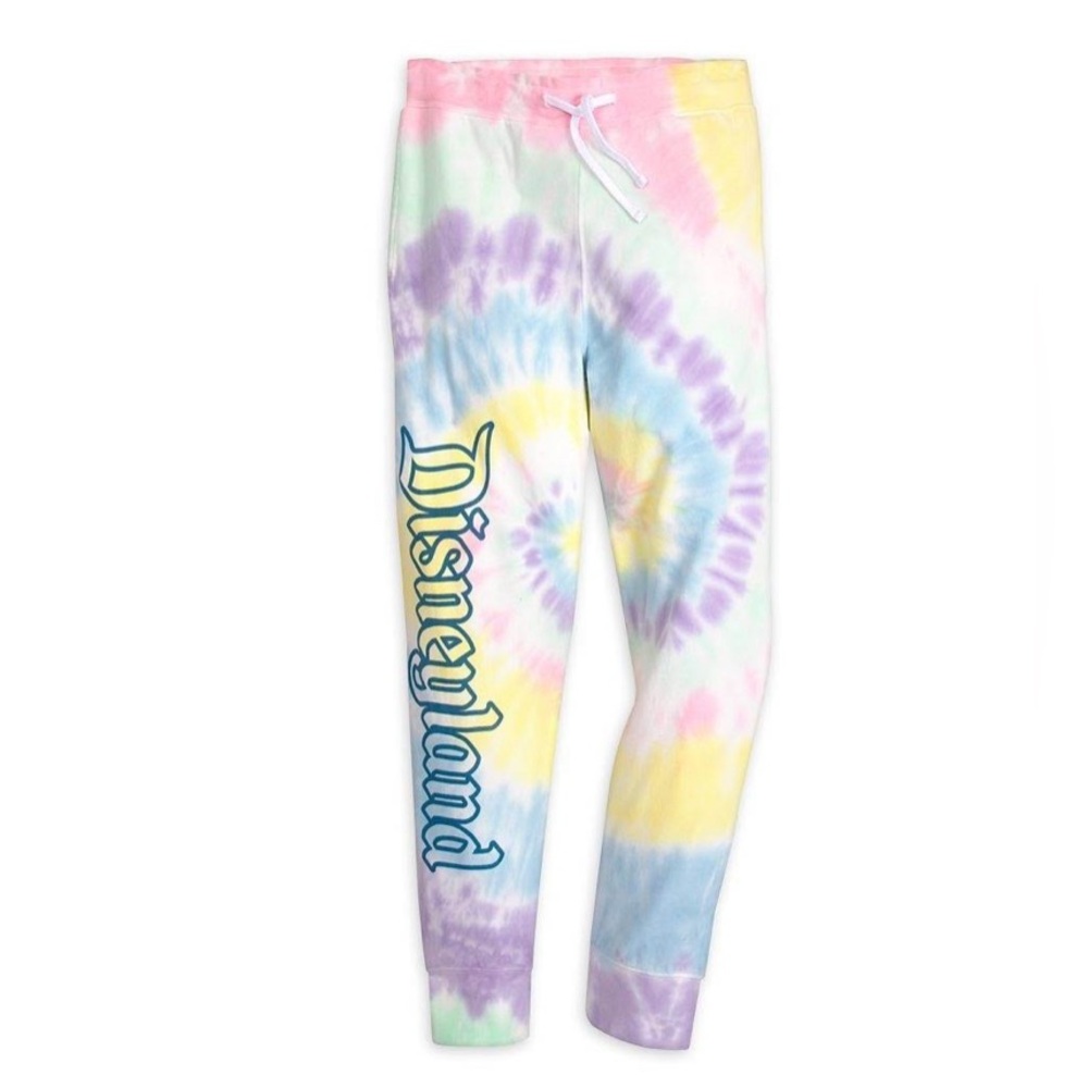 Disney Parks Disneyland Tie Dye Pastel Jogger Pants Unisex Small/Med